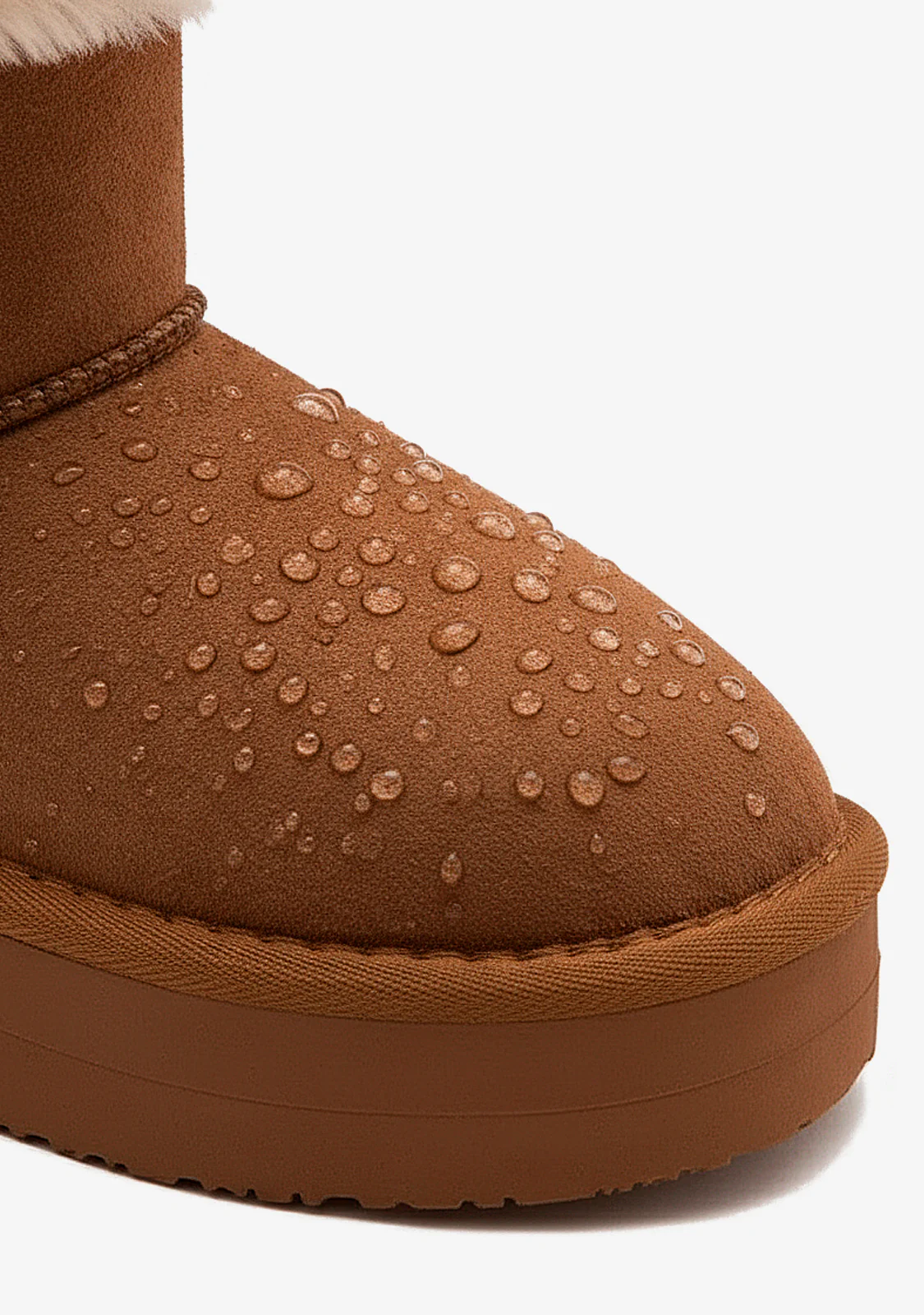 Tan Fur Australian Boots Water Repellent B&W - Image 4
