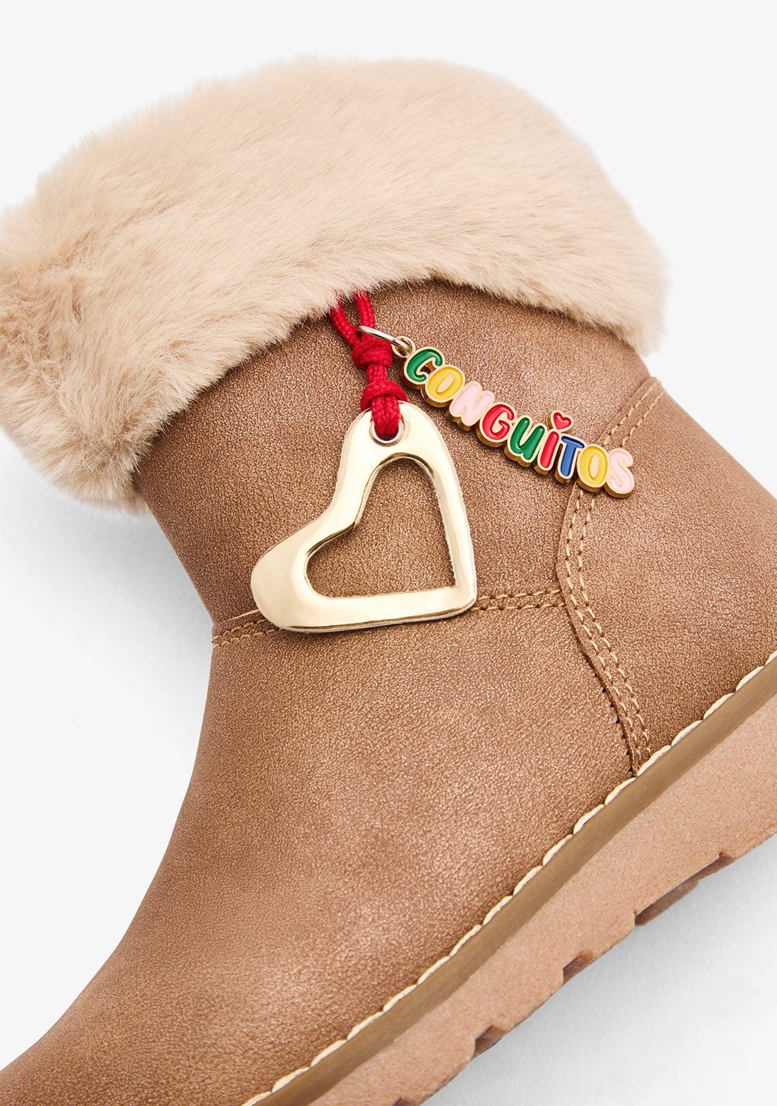 Tan Fur Charm Boots - Image 3
