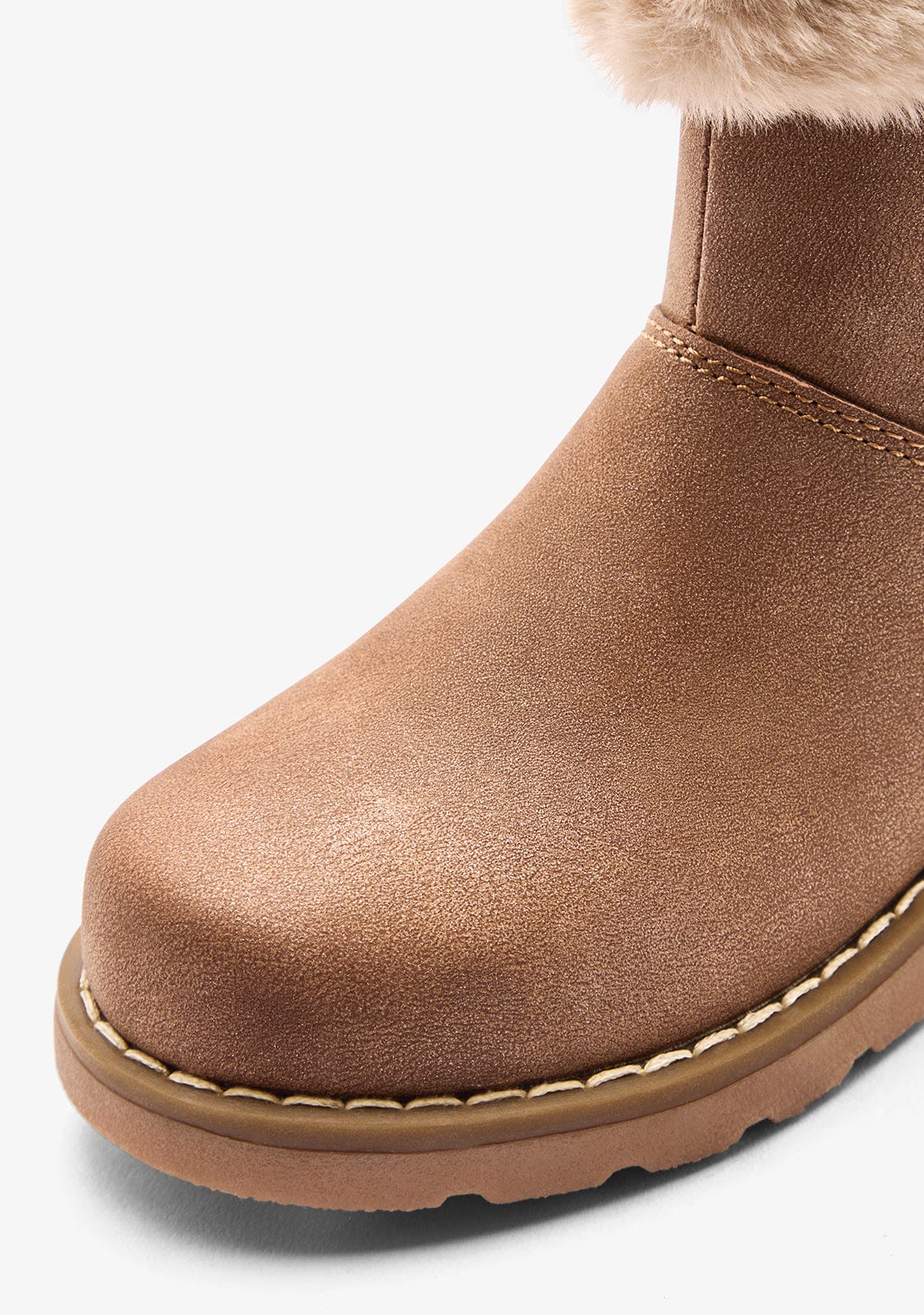 Tan Fur Charm Boots - Image 4
