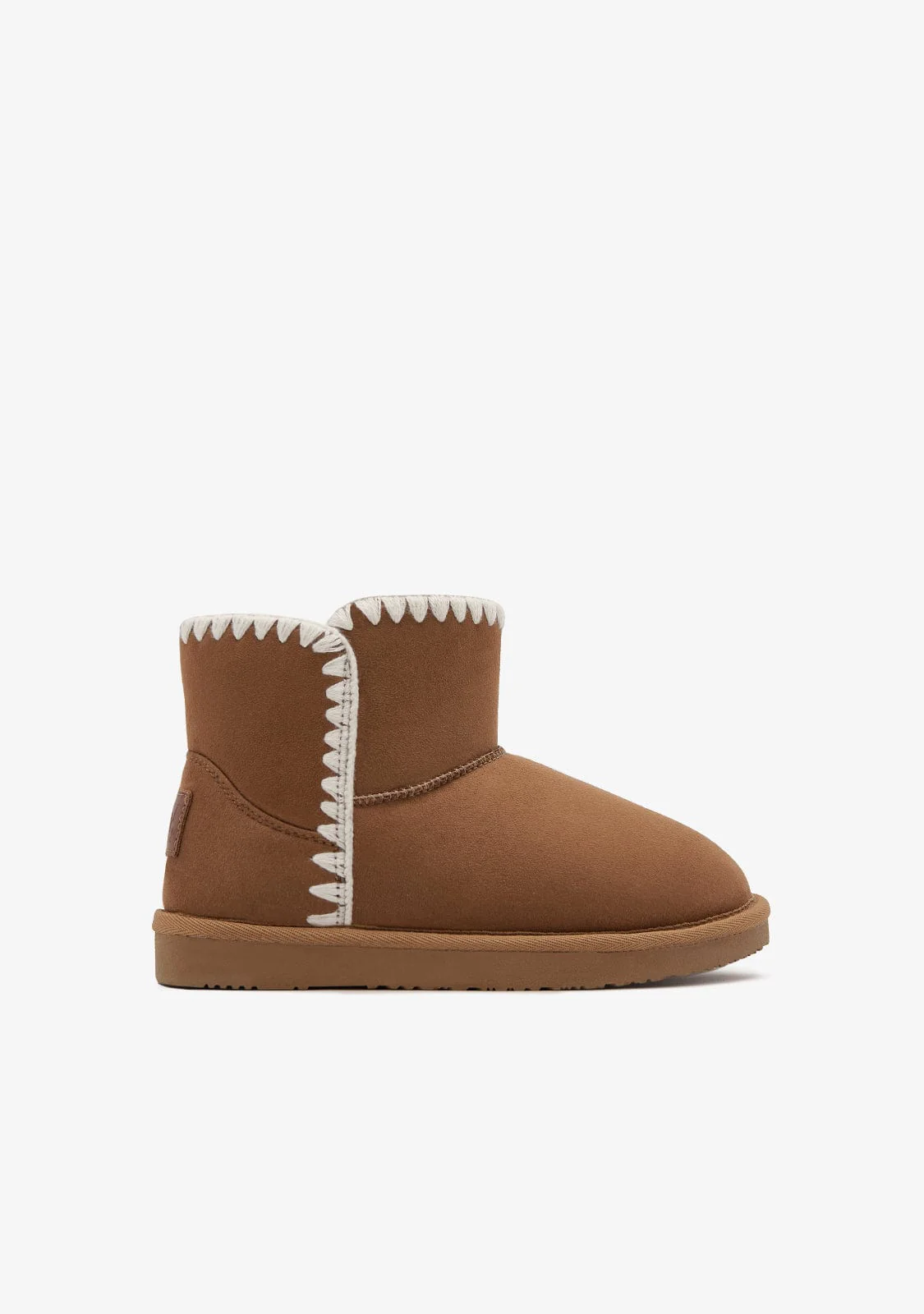 Tan Embroidered Low Australian Boots B&W