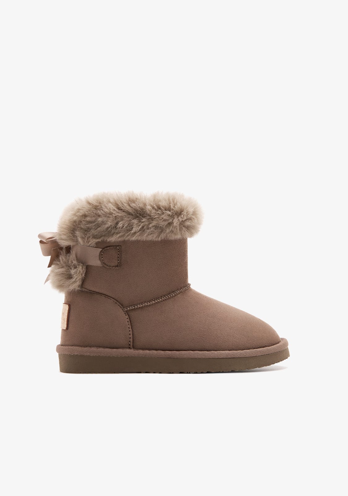 Taupe Bow Fur Australian Boots Water Repellent B&W