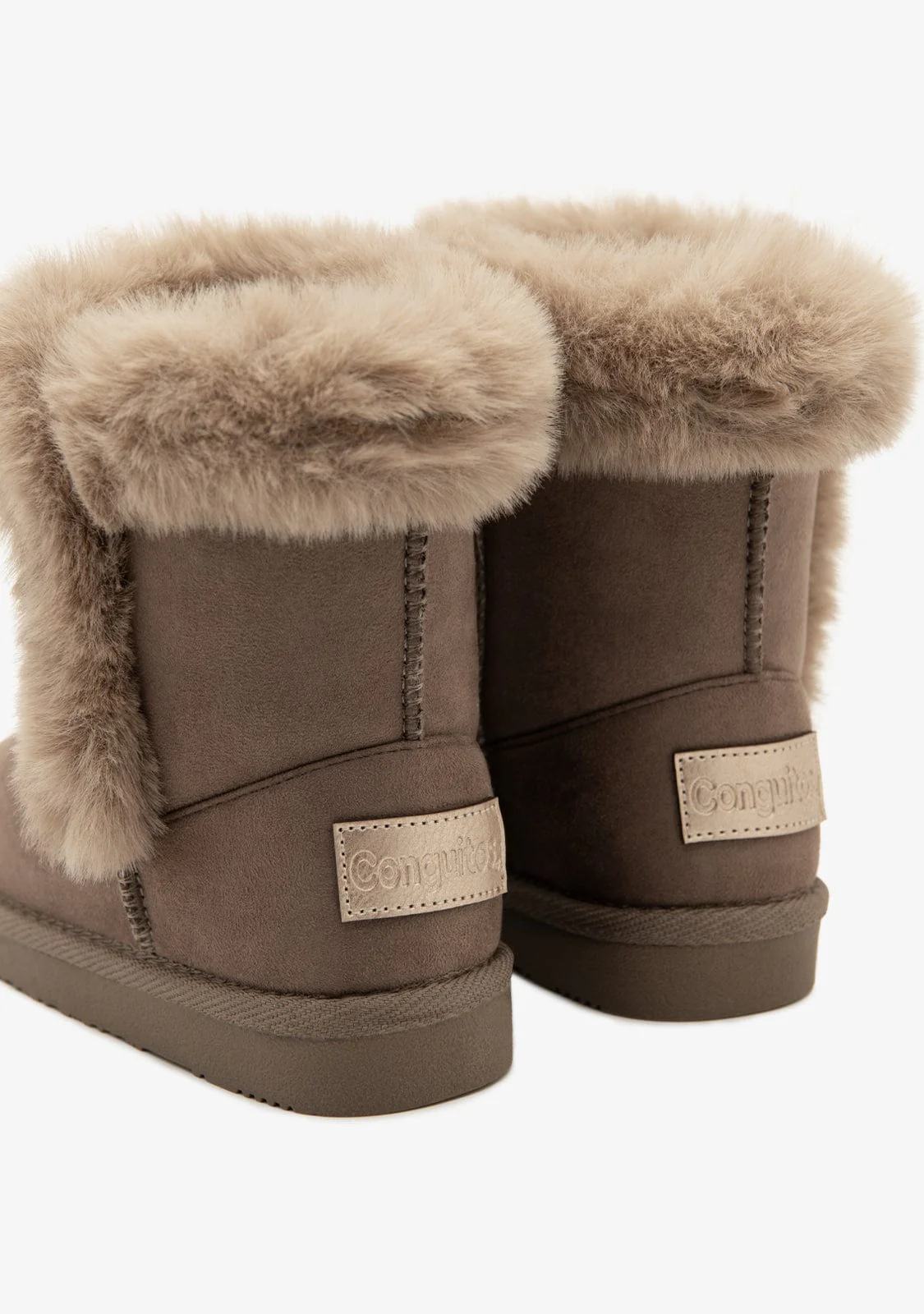 Taupe Fur Water Repellent Australian Boots - Image 3