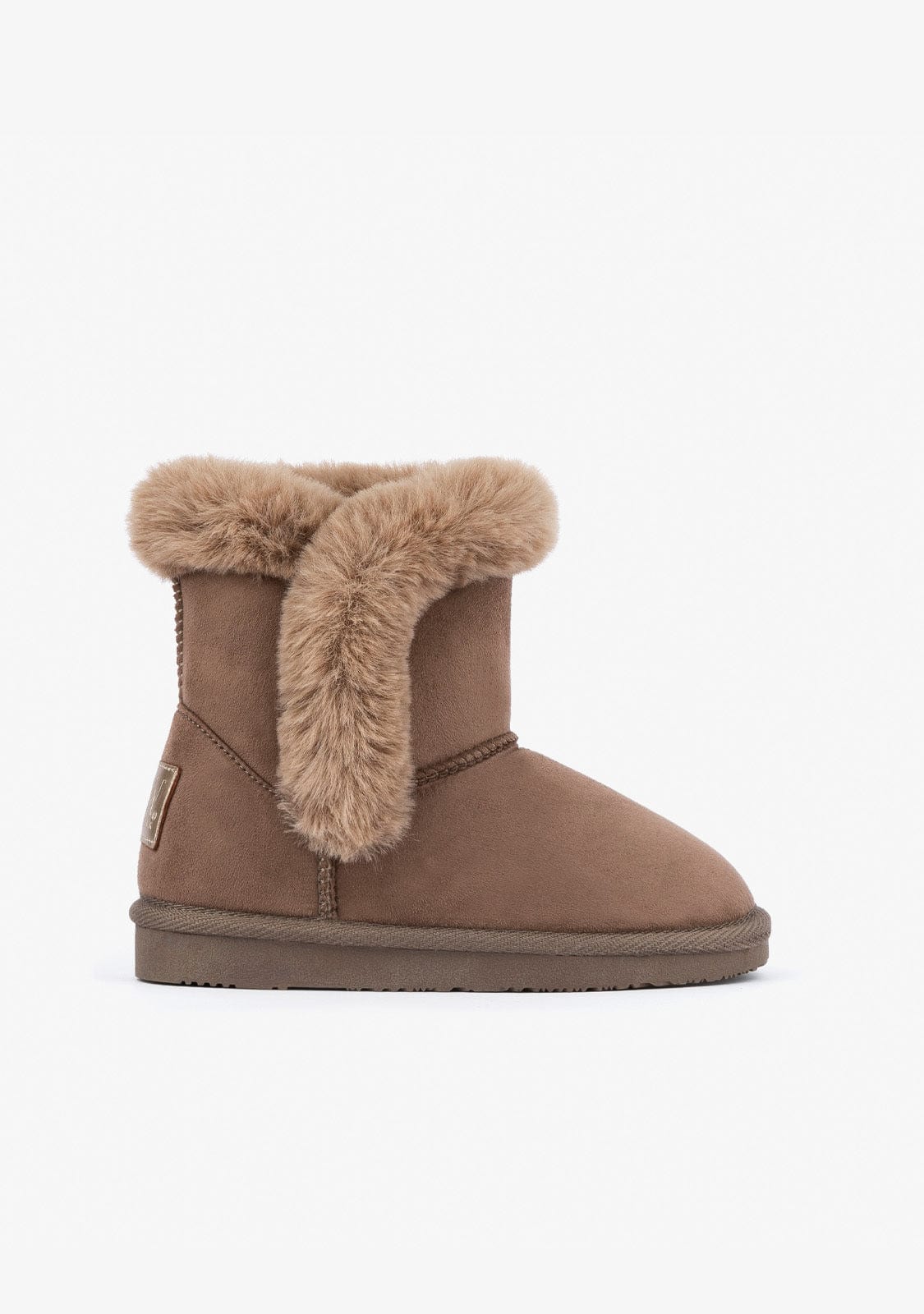 Taupe Fur Australian Boots B&W