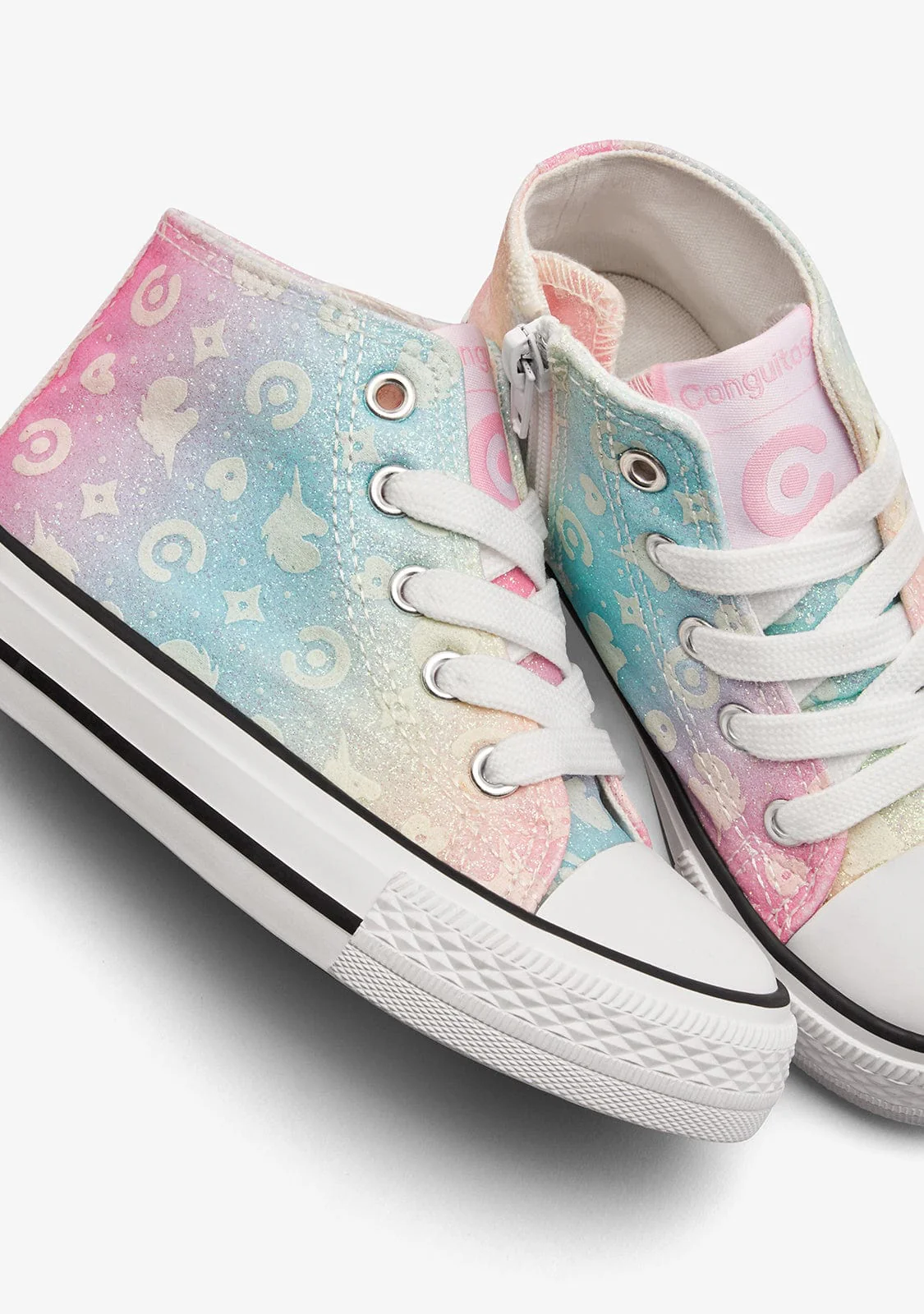 Unicorn Glitter Glows in the Dark High Sneakers - Image 4