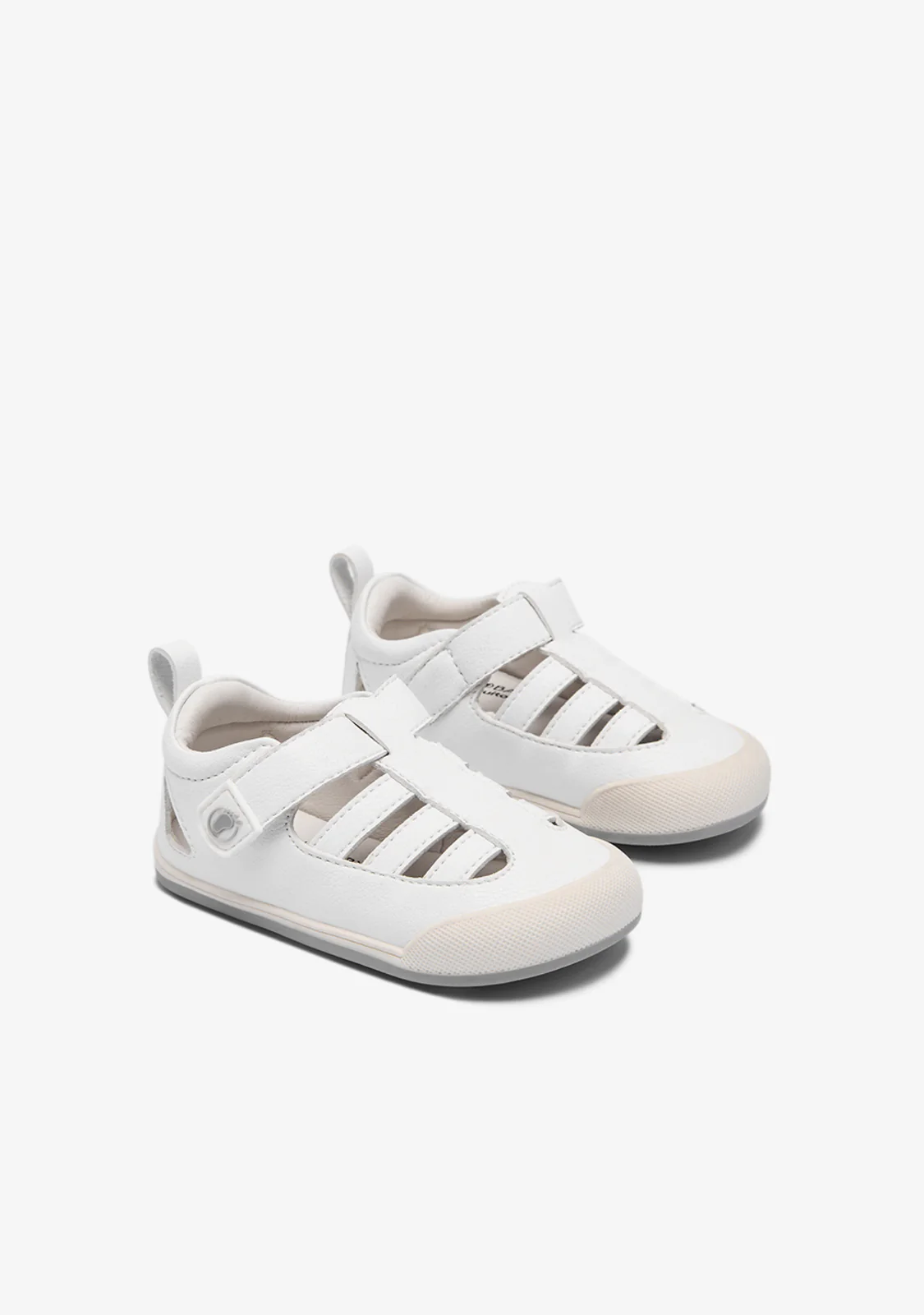 White Barefoot Baby Sandals - Image 2