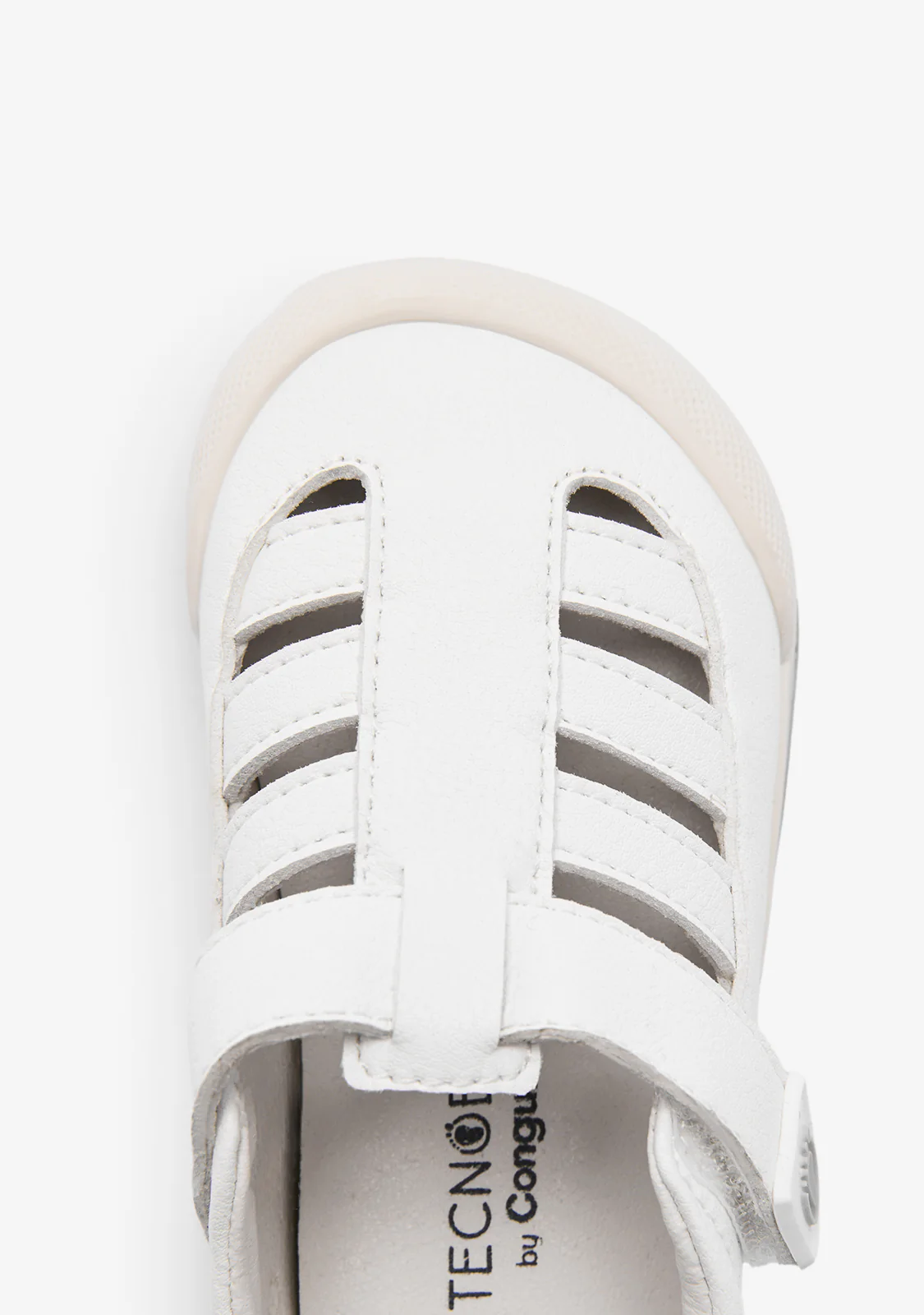 White Barefoot Baby Sandals - Image 4