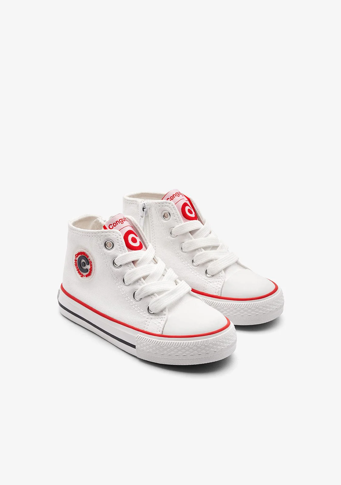White Basic Logo High Sneakers - Image 2