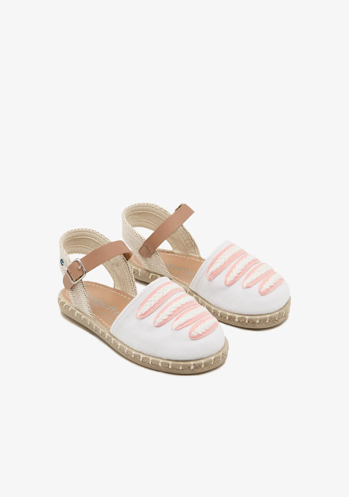 White Buckle Straps Espadrilles - Image 3