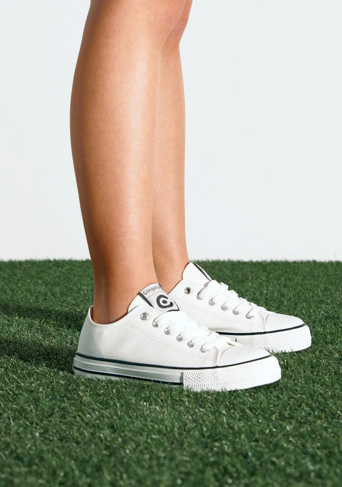 White Classic Canvas Sneakers - Image 4
