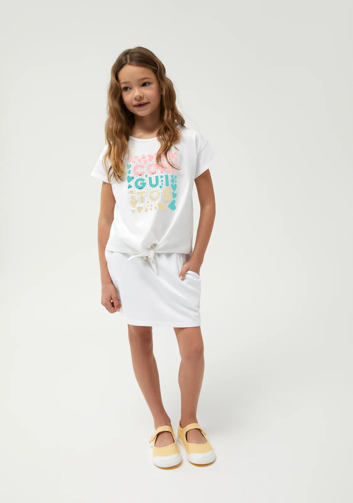 White Color Brand T-Shirt - Image 3