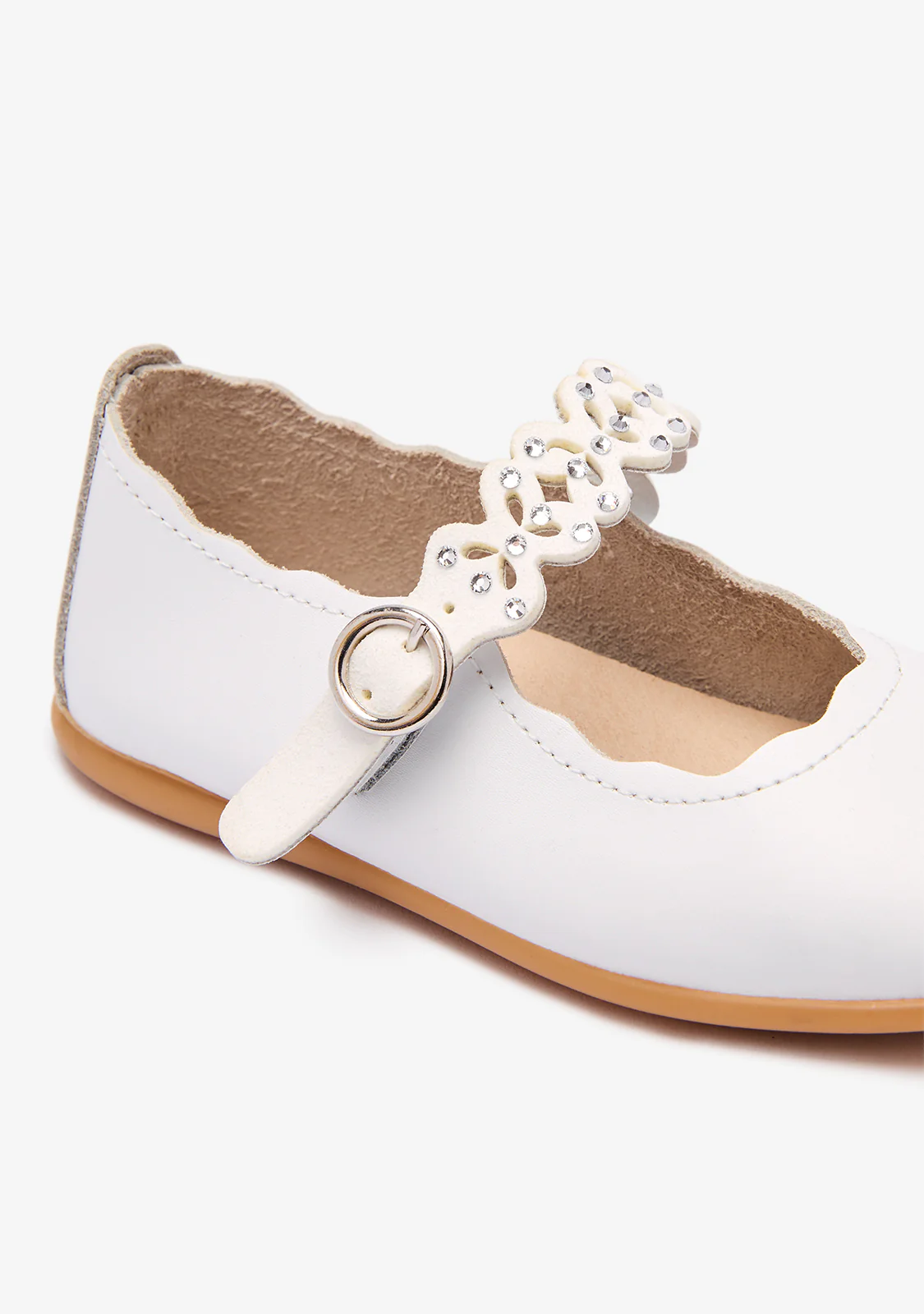 White Cut Butterfly Ballerinas - Image 4