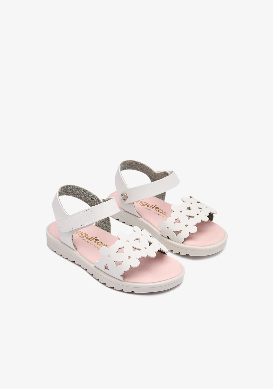 White Cut Flower Sandals - Image 2
