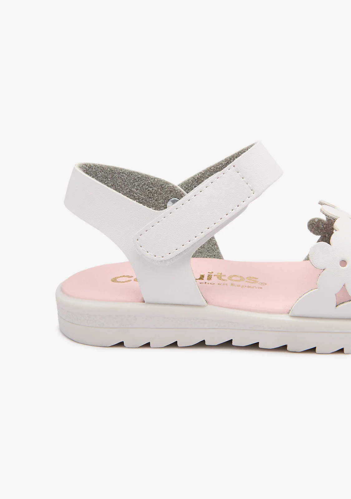White Cut Flower Sandals - Image 3
