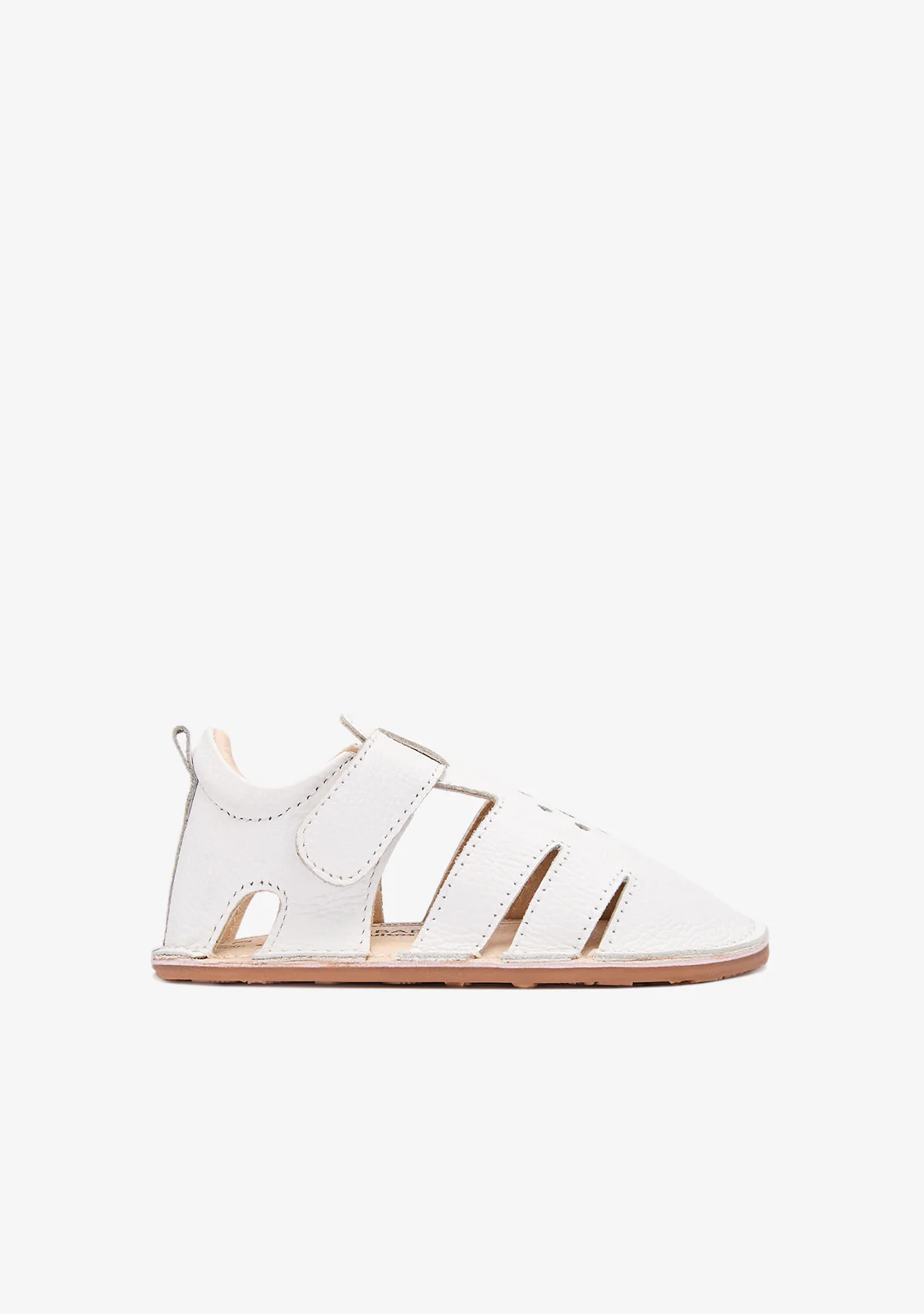 Barefoot Closed White Sandals for Baby