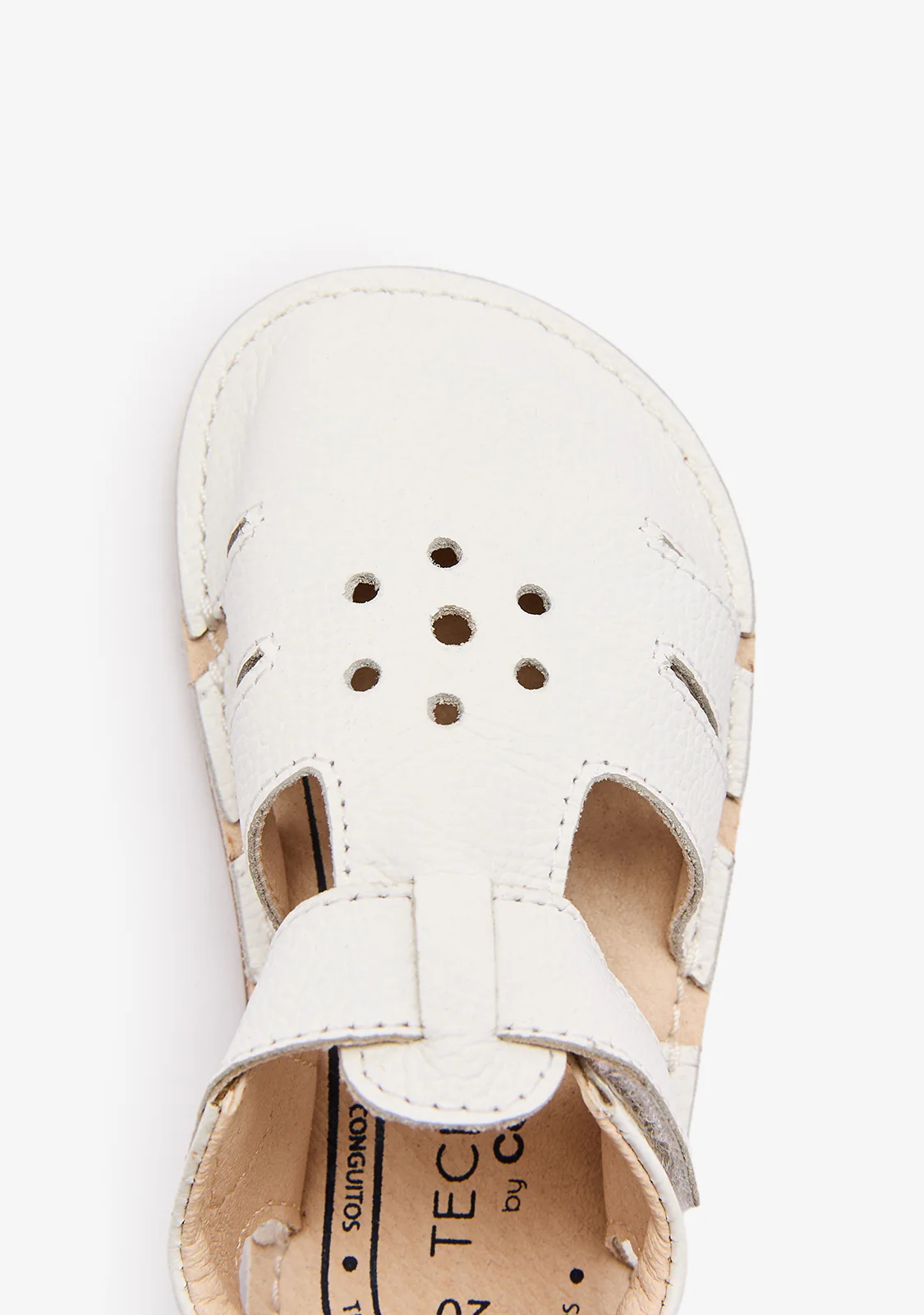 Barefoot Closed White Sandals for Baby - Image 4
