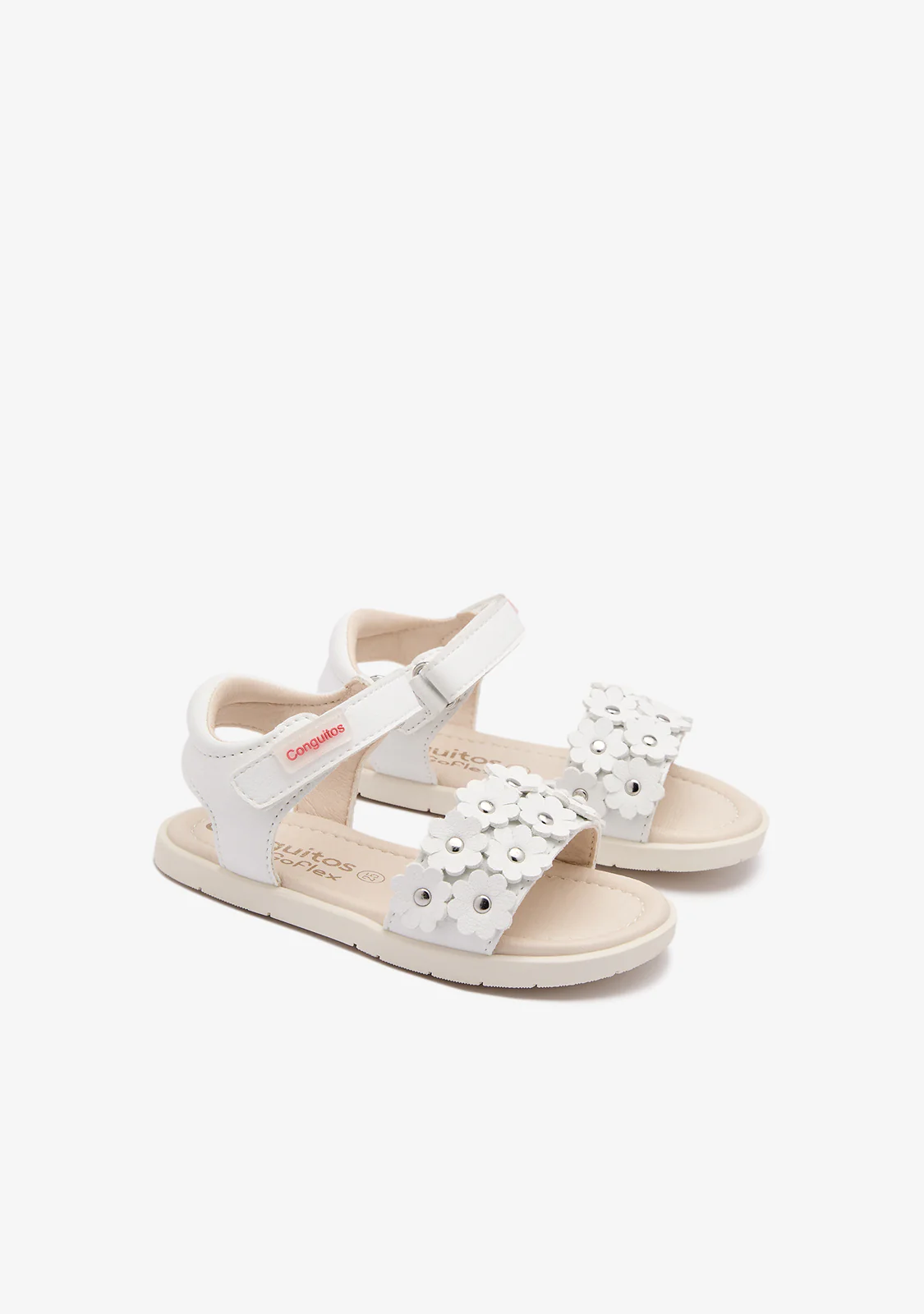 White Flower Barefoot Goflex Sandals - Image 2