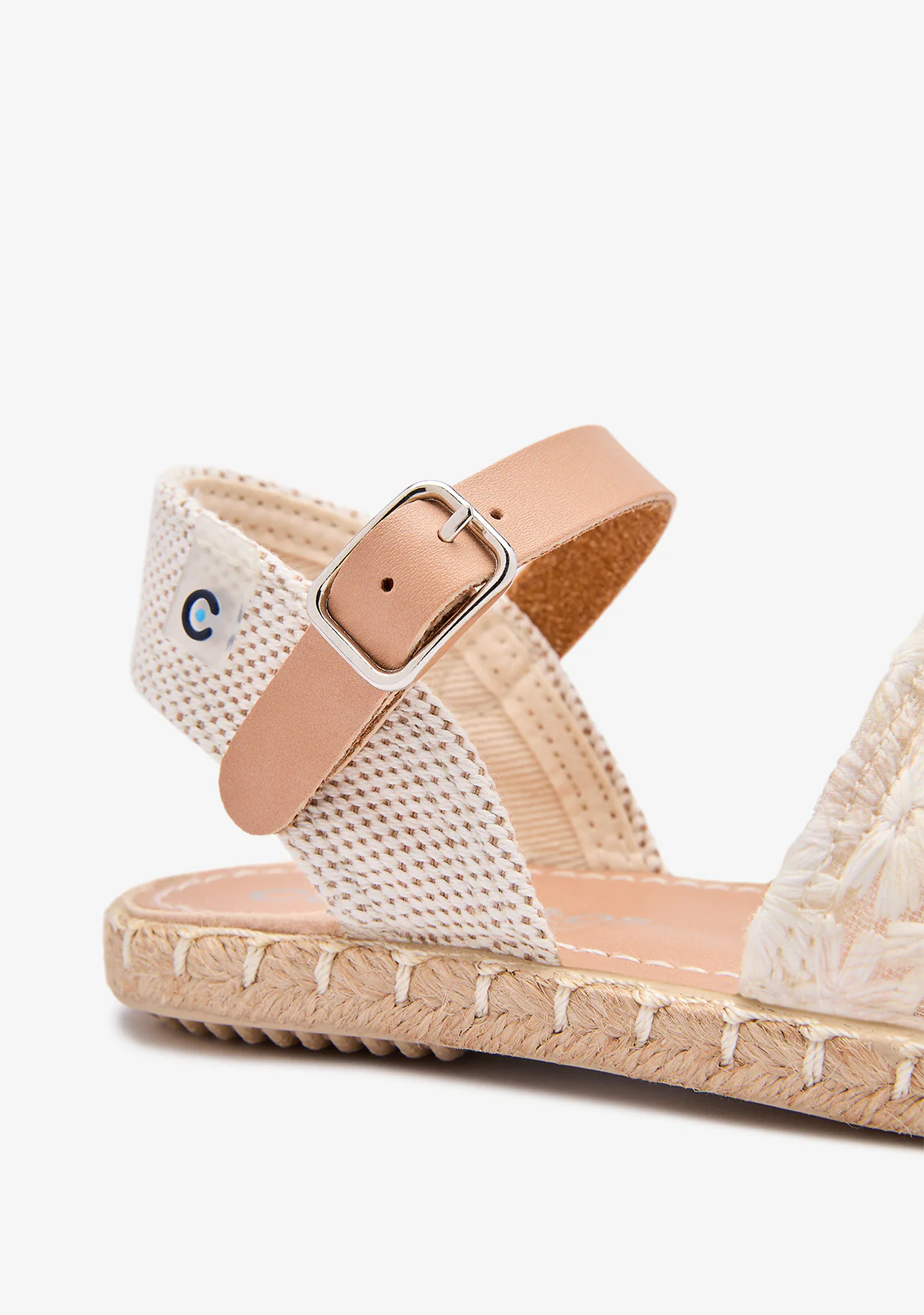White Flower Embroidery Espadrilles - Image 3