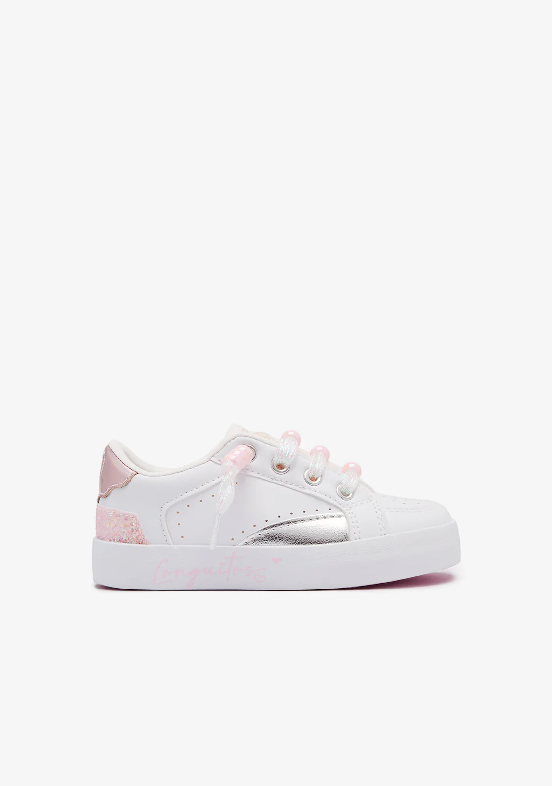 White Glow Heart Sneakers