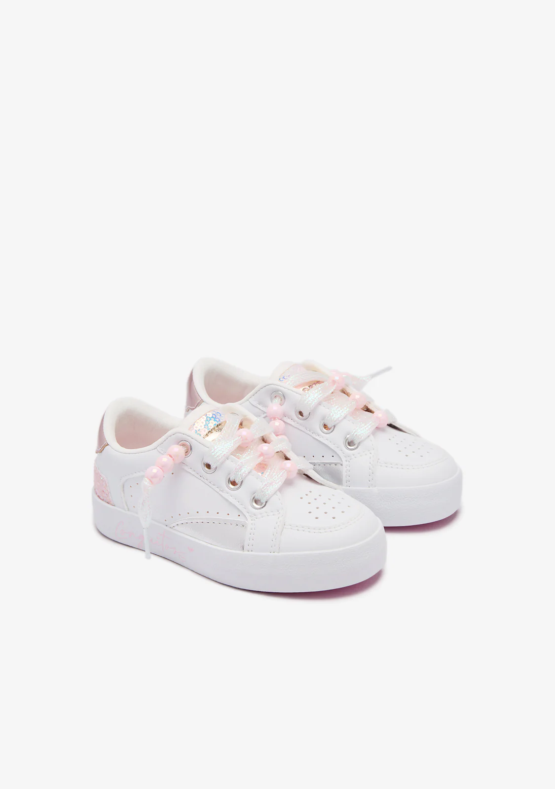 White Glow Heart Sneakers - Image 2