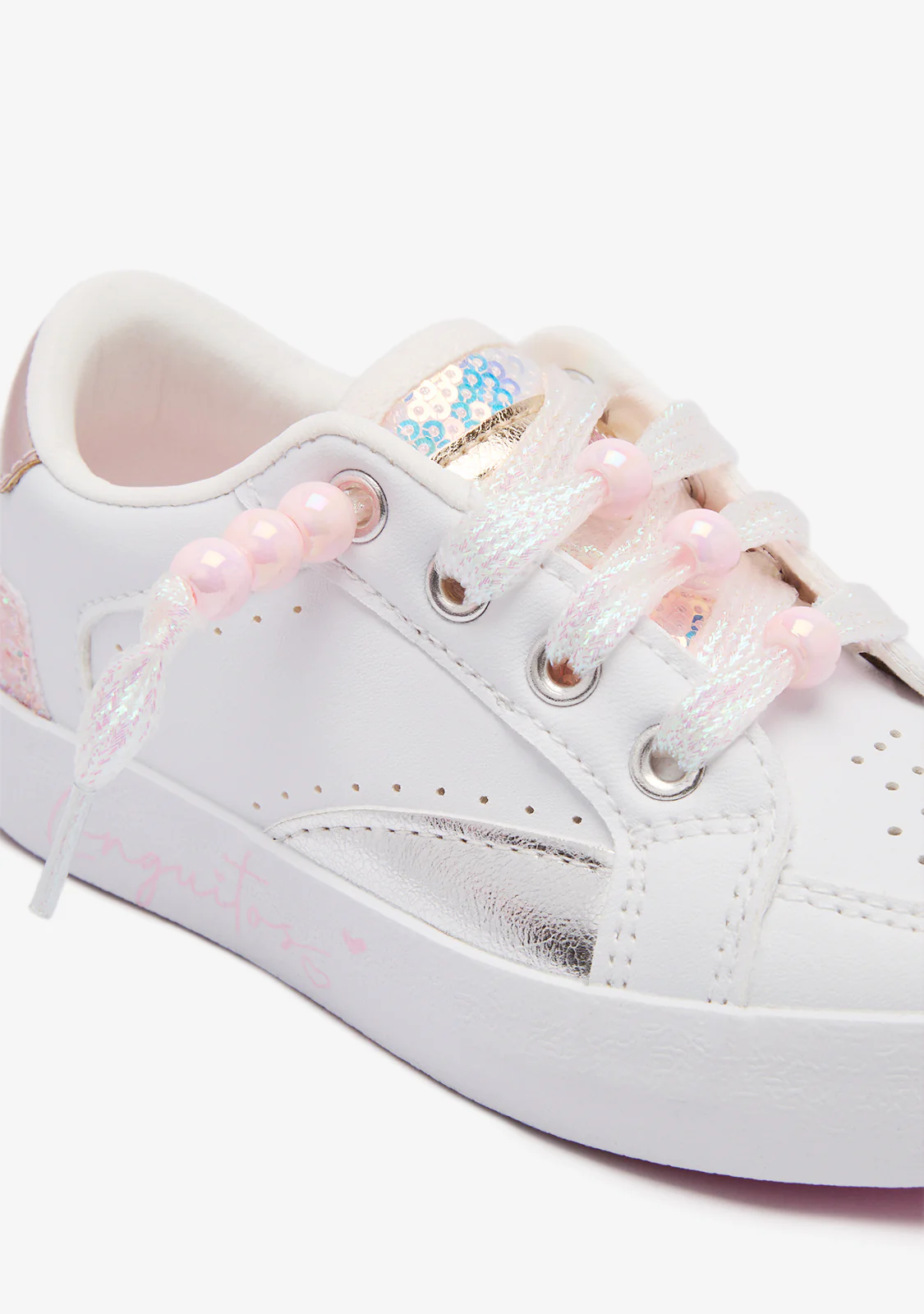 White Glow Heart Sneakers - Image 3