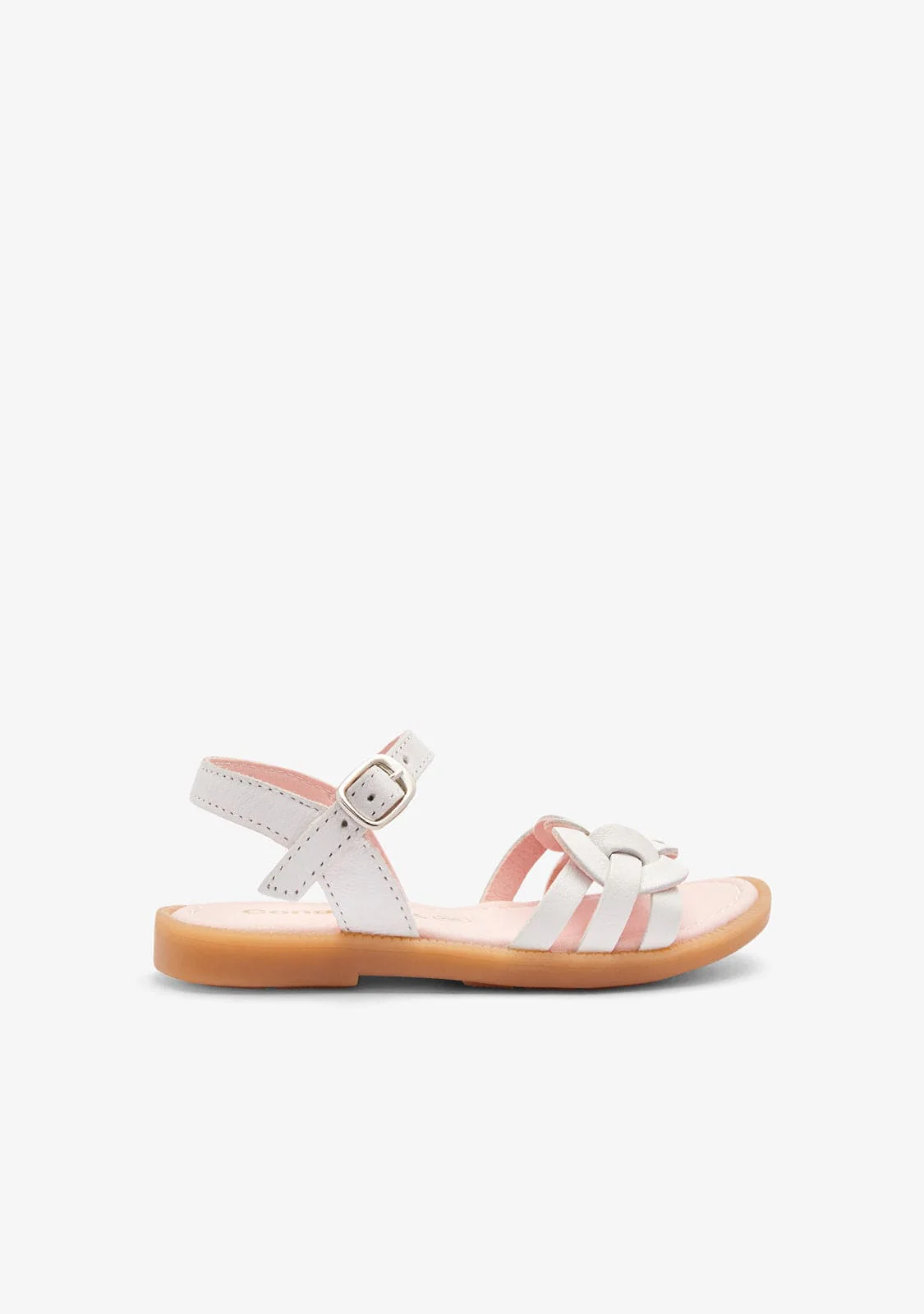 White Knot Buckle Sandals