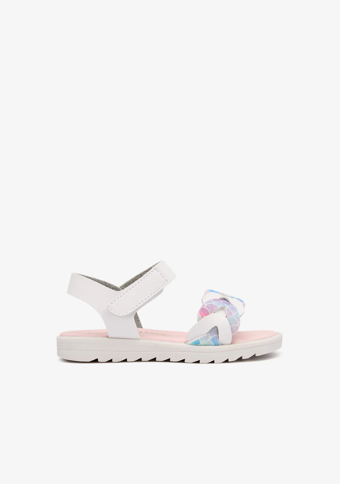 White Mermaid Braid Sandals