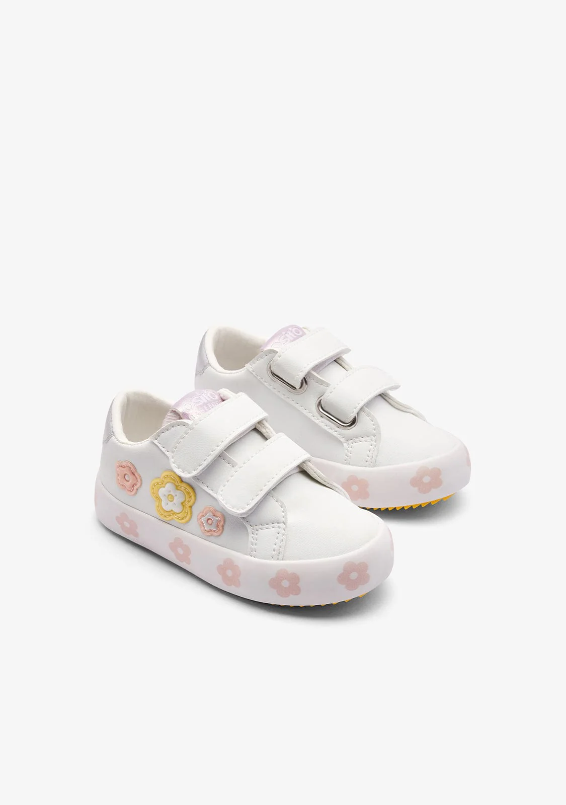 White / Multi Flower Straps Sneakers - Image 2