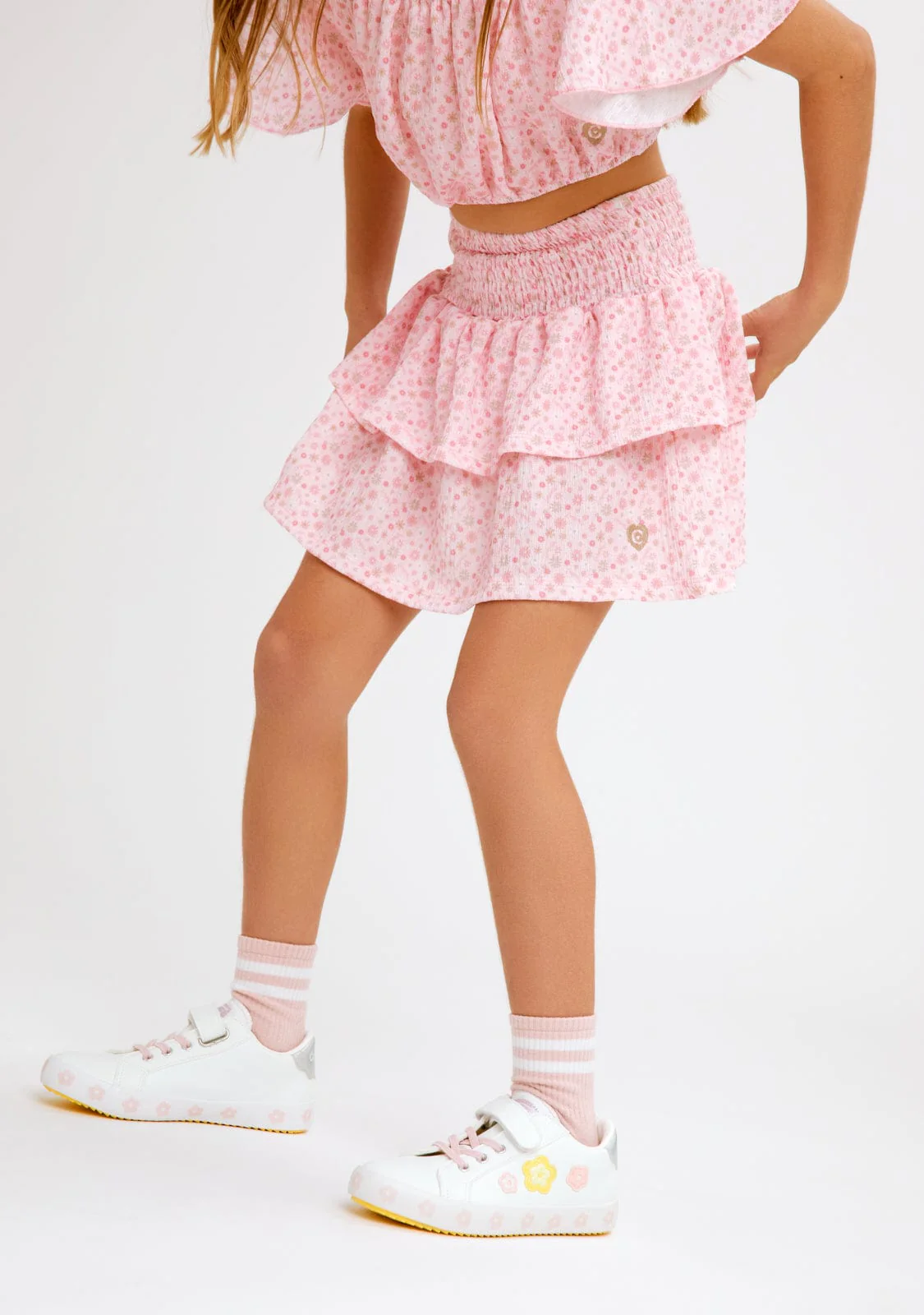 White / Multi Flowers Sneakers - Image 4