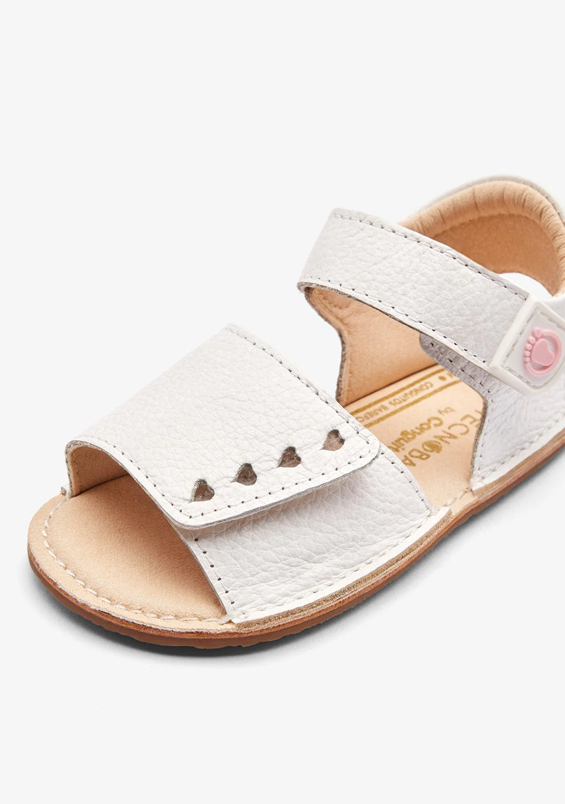 White Barefoot Strip Sandals - Image 3