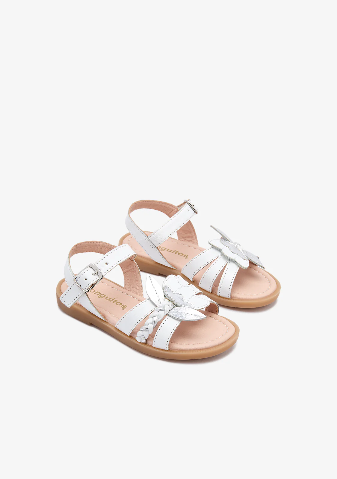White Strips Sandals - Image 2