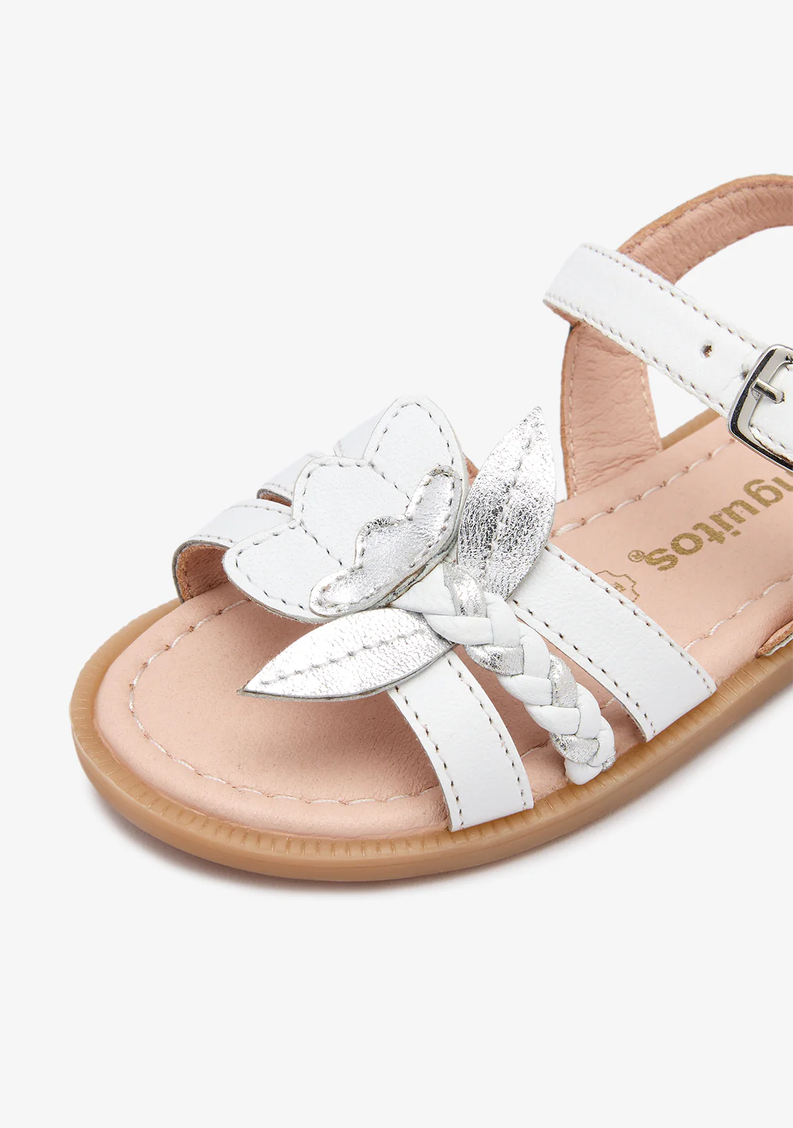 White Strips Sandals - Image 4
