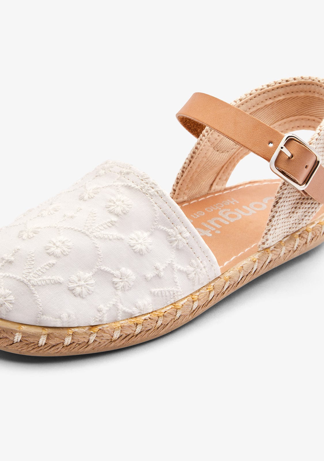 White Thread Flowers Espadrilles - Image 3