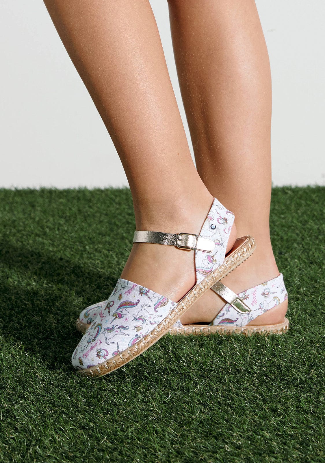 White Unicorns Buckle Espadrilles - Image 4