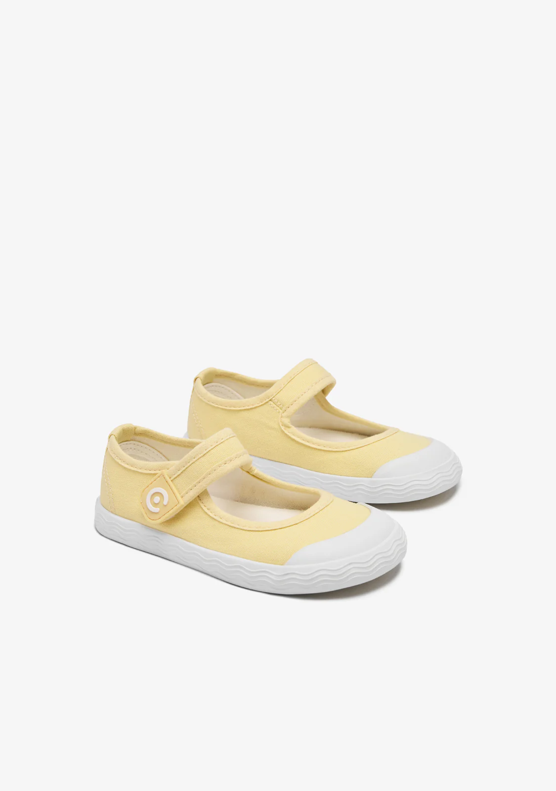 Yellow Canvas Barefoot Goflex Mary Janes - Image 2