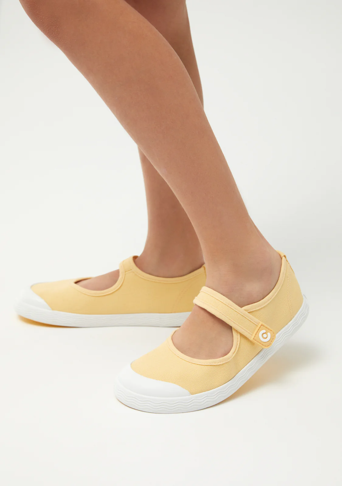 Yellow Canvas Barefoot Goflex Mary Janes - Image 5
